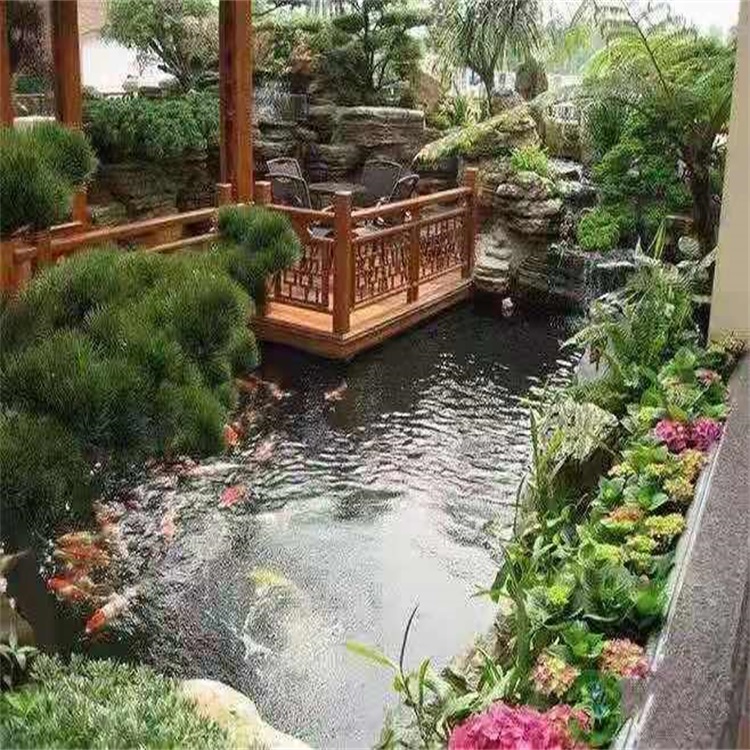 金堂院子小鱼池假山设计